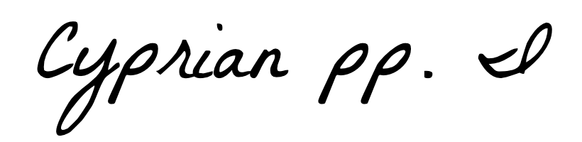 Pope Cyprian I Signature